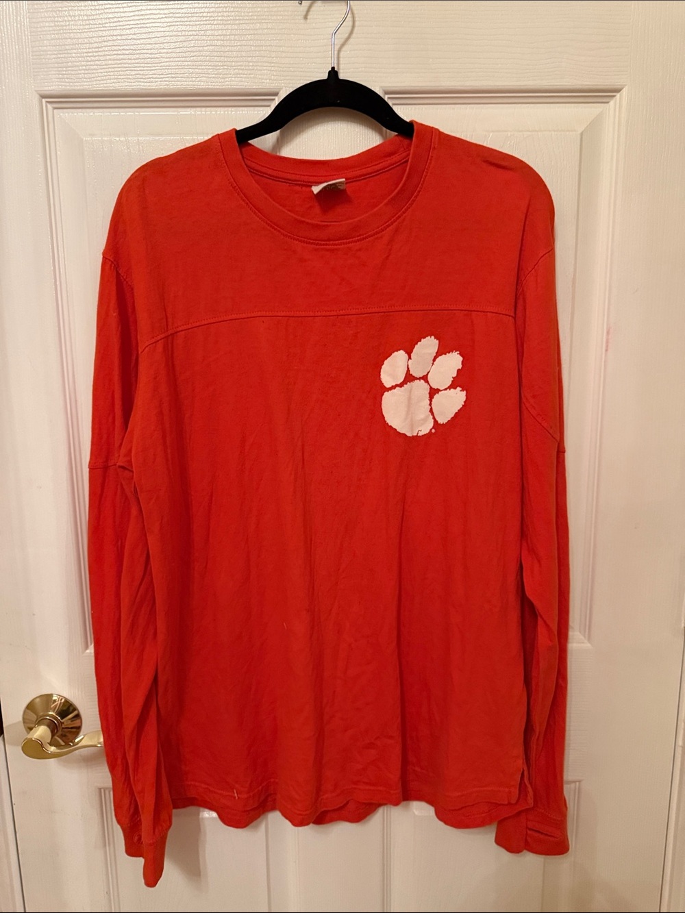 Pressbox Red Long-Sleeve Dog Paw Tee